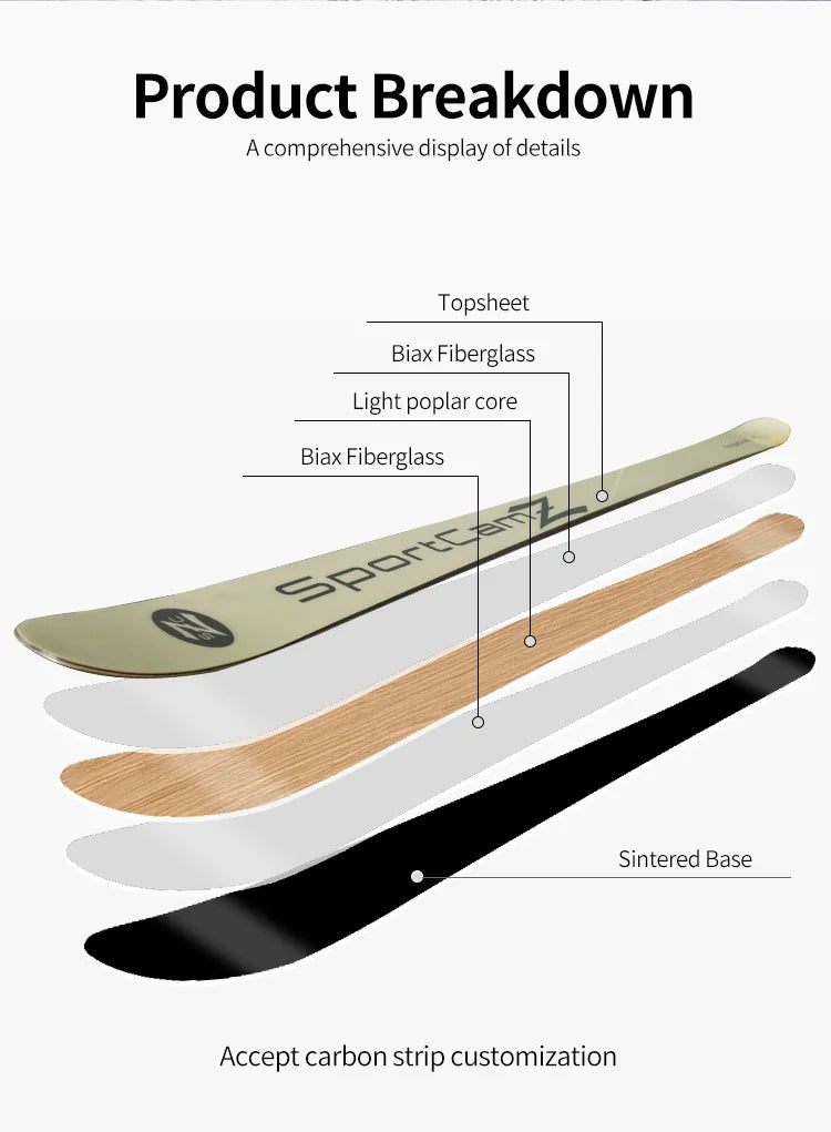 Factory price Cheap Adult Freeride Apline Ski Board Twin Tip Freestyle Skis