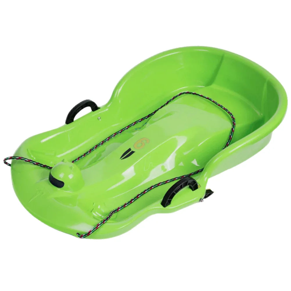 Plastic Snow Sled Toboggan  2Handles Kid  for Winter Sport