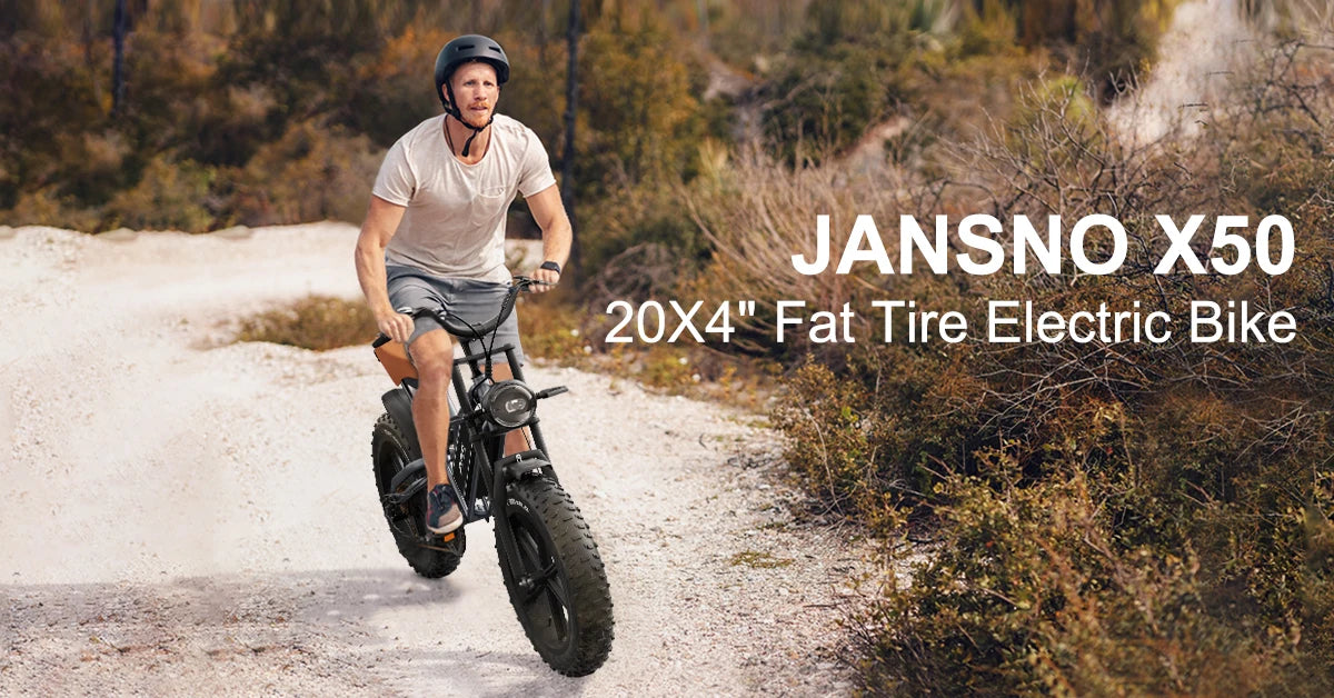jansno x50 Adult Electric Bike 750W Motor EBicycle 48V 14AH 20 Inch Tire E-Bike