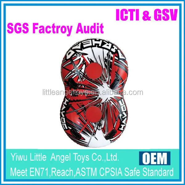 D02 61 Inch Large Double Snow Tube Tubes Sled Winter Inflatable Two Person Fun