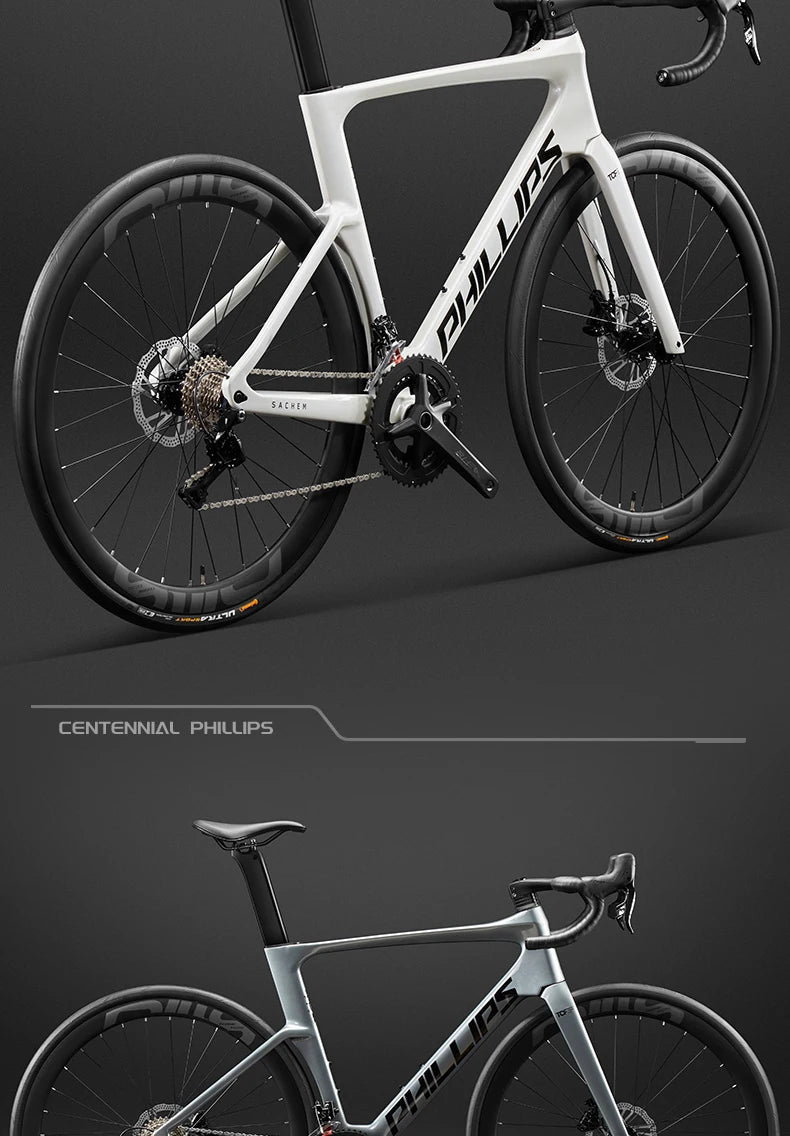 2025 New Ultra-Light Carbon Fiber Road Bike Fast Racing Bicycle with Hydraulic Disc Brakes