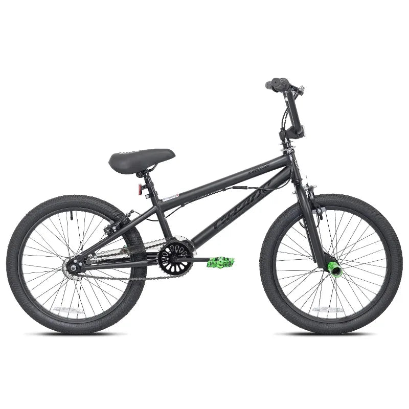 20" Kent Chaos BMX Bicycle, Fits Rider 4'2" - 5', 0", Hydro Dip Matte Black, Child, Unisex