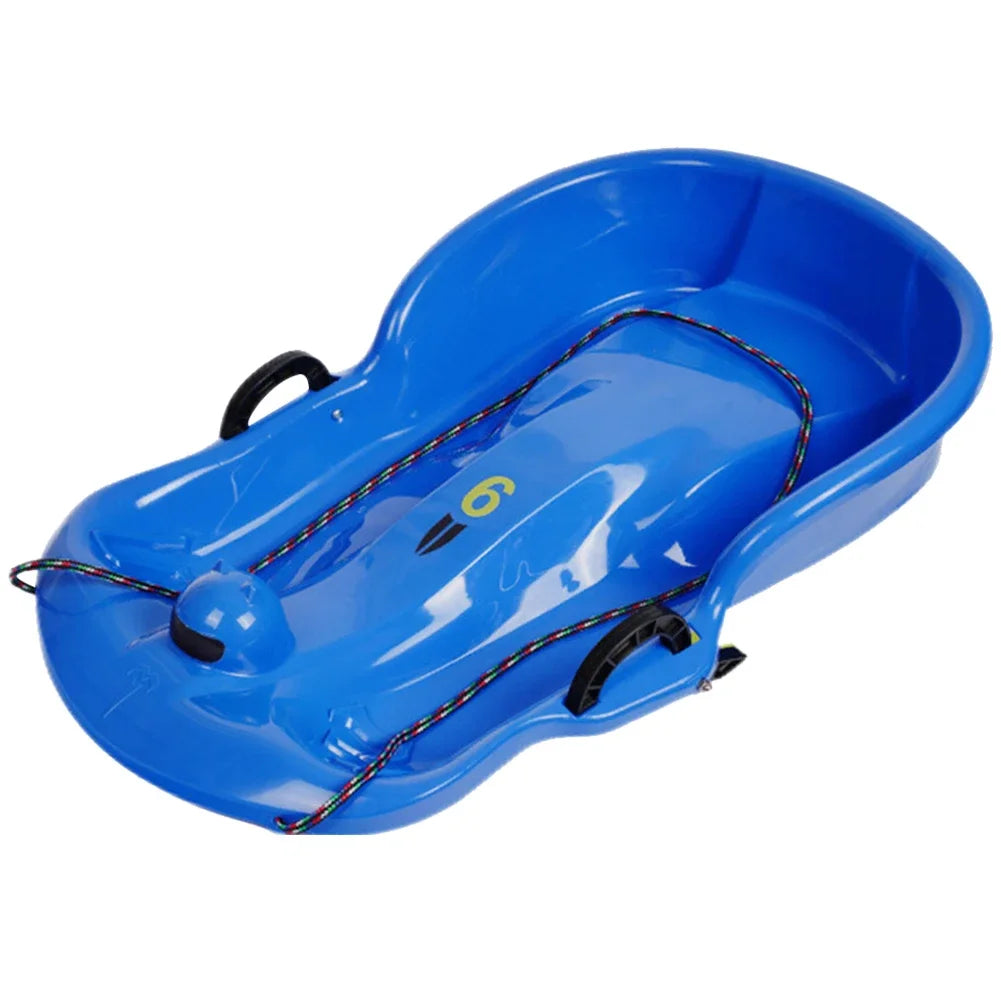 Plastic Snow Sled Toboggan  2Handles Kid  for Winter Sport