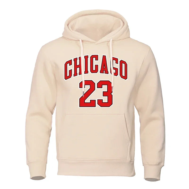 23  Number Pattern Hoodie Men Fashion Hip Hop Pullover Hoody