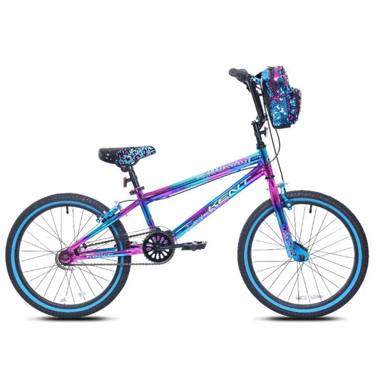 20" Kent Illusion BMX Bicycle, Fits Riders 4'2"-5', Blue/Purple, Child, Unisex