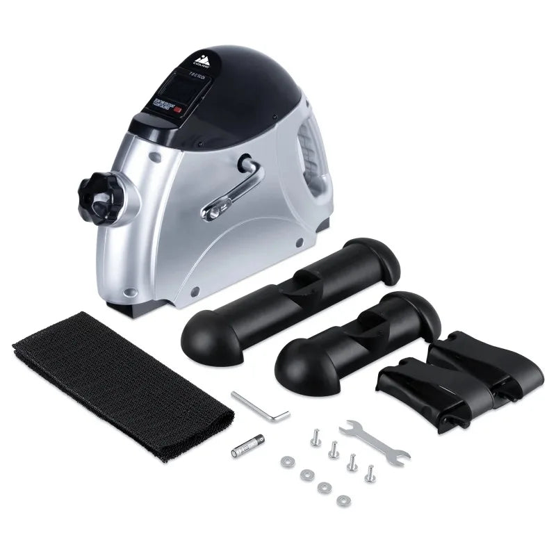 Under Desk Bike Pedal Exerciser,Evoland Indoor Cycling Exerciser Bike Silver,Holds 240 Lb
