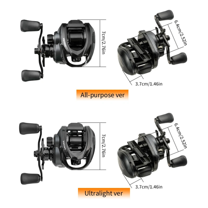 ThunderHawk Baitcasting Reel 7.0:1 Gear Ratio 4.5kg Max Drag Saltwater