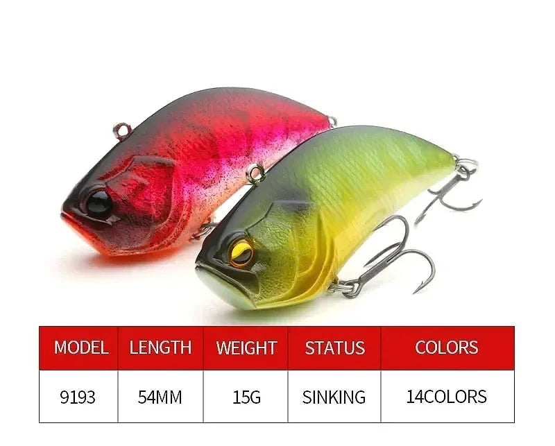 1PCS Winter Vibrating VIB Road Runner 54MM/15G Full Swimming Long Casting Warbler Road Runne