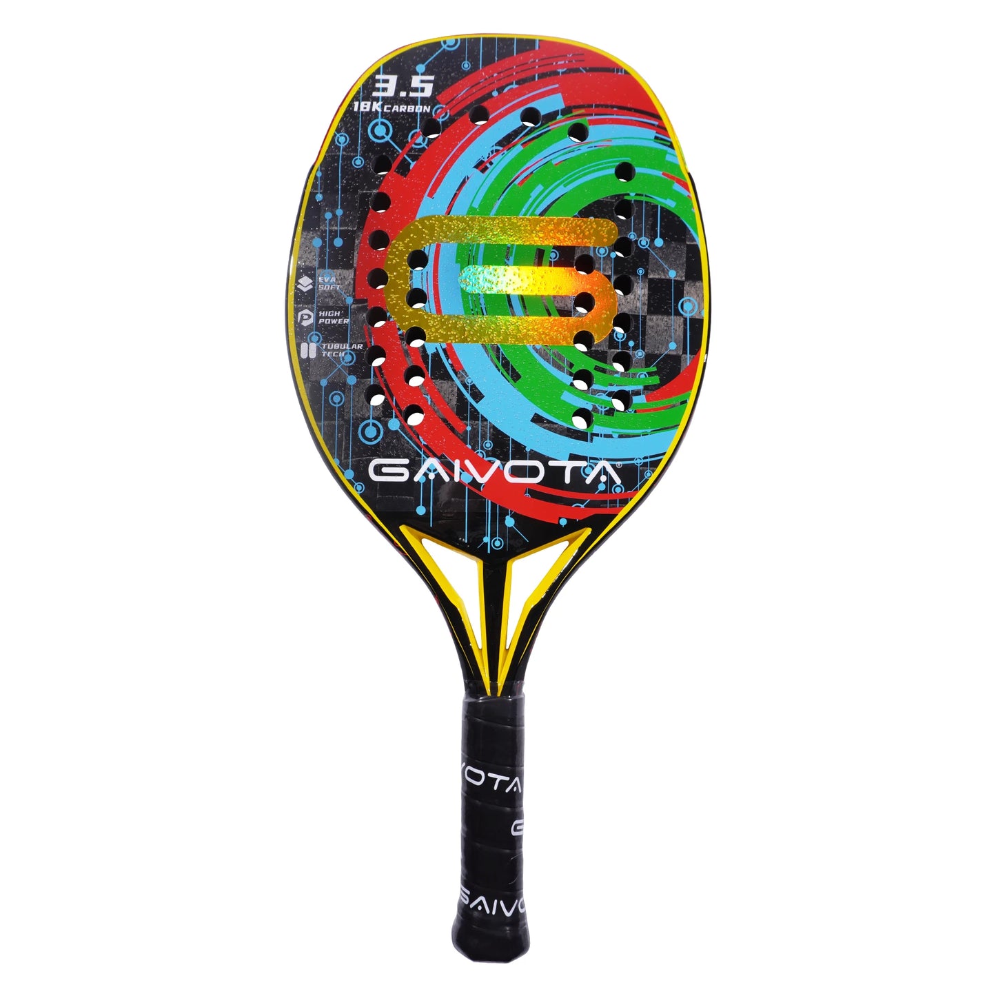 GAIVOTA beach tennis racket carbon 18K strap bag for intermediate to advanced athletes