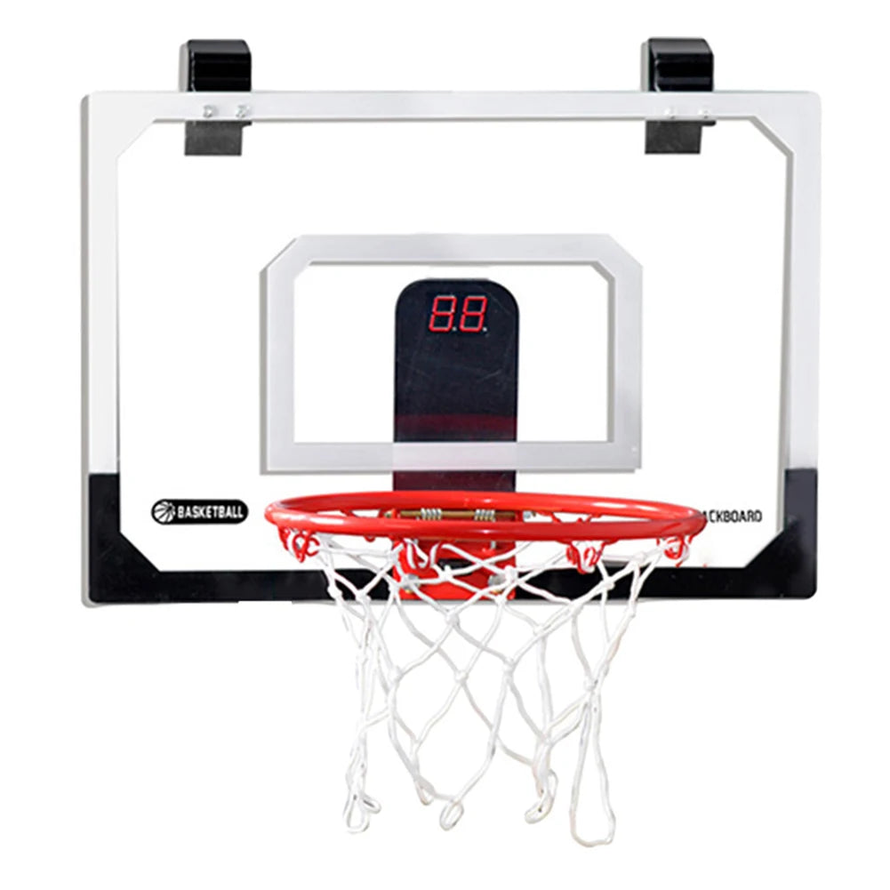 Kids Mini Basketball Hoop With Electronic Scoreboard Ball Sport Backboard Outdoor Indoor