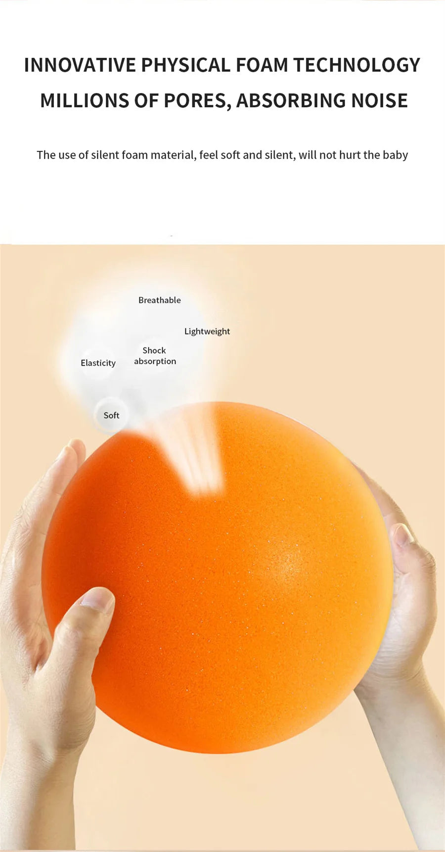 New Bouncing Mute Ball Size 3/5/7 Indoor Silent Basketball No Noise Soft High Density Foam