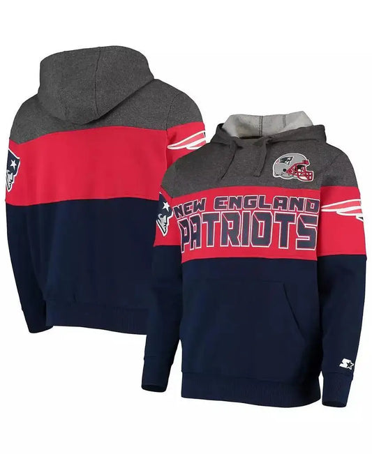 Men's Heather Grey Rednew England Patriots Hoodie Comfortable