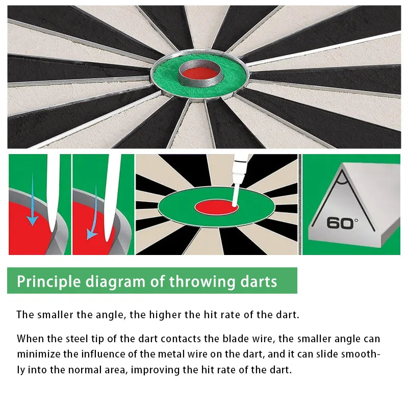 Professional Kenya Sisal Dart Board 18 Inch with Steel Tip Darts Outdoor Blade Net