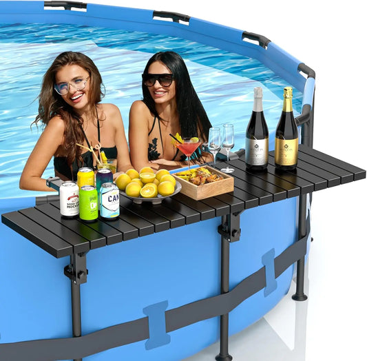 Pool Bar, Above Ground , 49.4× 9.6" Aluminum Table , Swim Up Bar