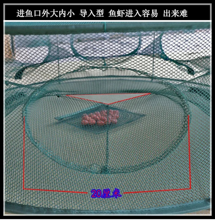 Shrimp cage fishing net lobster crab eel loach catch folding net fishing gear fishing net