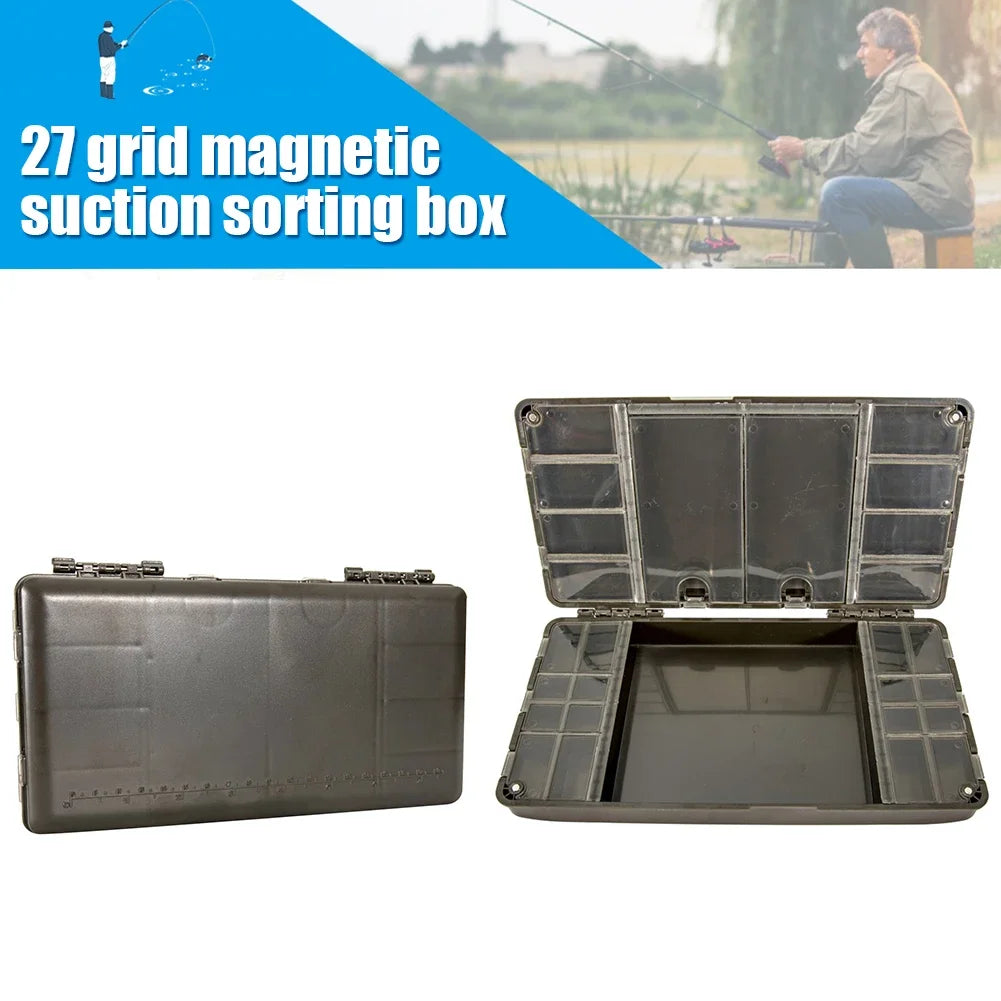 Fishing Tackle Storage Organizer Portable Fishing Accessories Box Magnetic Multipurpose