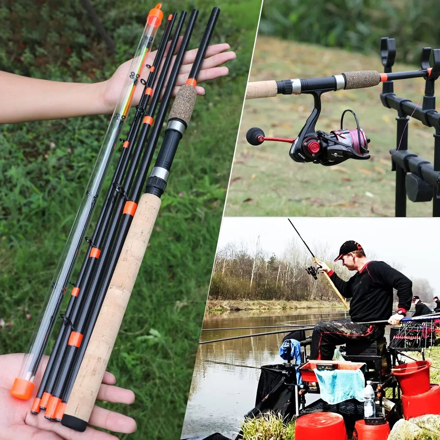 Sougayilang Feeder Fishing Rod Lengthened Handle6 Sections