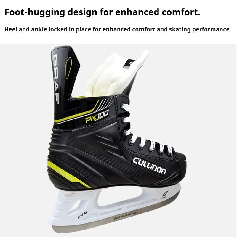 GRAF Protect Blote Voeten Ijshockey Schaatsschoenen Voeg Fluwelen Ademende Schaatsschoenen