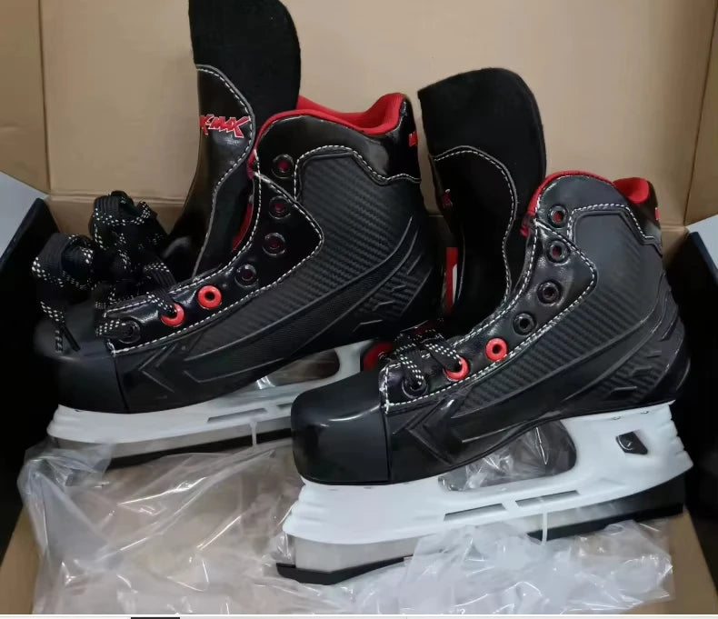 Manufacturer High End Integrated Ice Team Use Material Premium Ice Hockey Skates Shoes