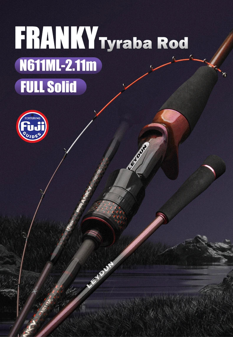 LEYDUN Franky Red Sea Bream Tyraba Fishing Rods 2.11m Super Light Full Solid Tip seawater Casting Rod ]