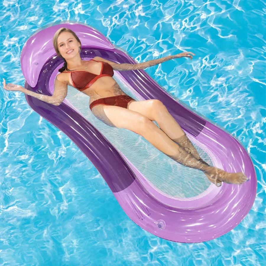 1pc Gradient Inflatable Water Floating Bed Portable  for Beach Swimming Pool Party