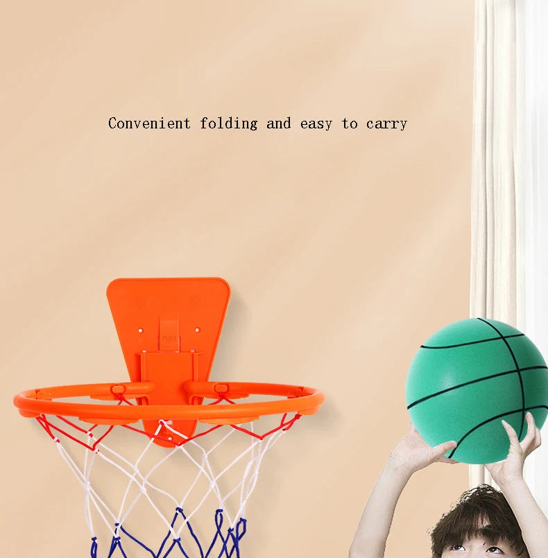 18/21/24CM Kids Bouncing Mute Basketball Squeezable Mute Bouncing Basketball