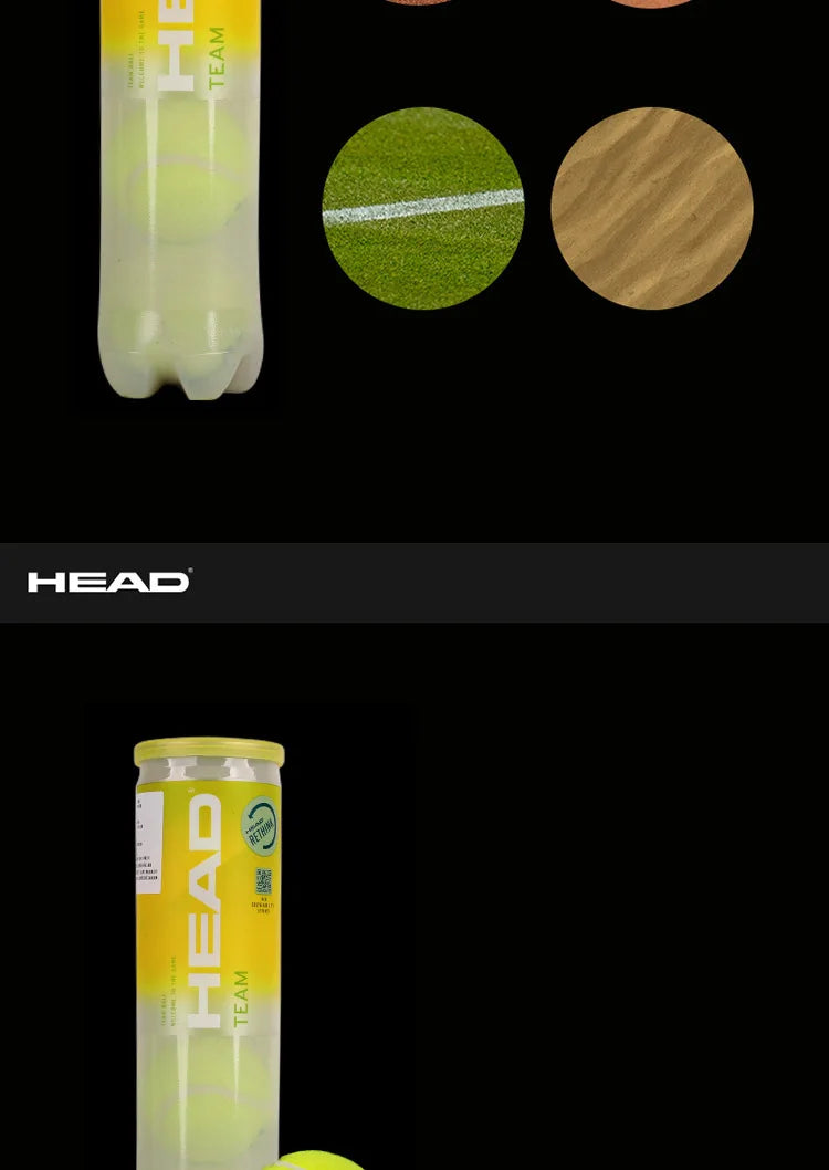 HEAD Professional Tennis 4B TEAM 3 Tour X  Training Ball T 3B Pro Match Balls