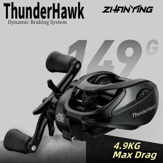 ThunderHawk Baitcasting Reel 7.0:1 Gear Ratio 4.5kg Max Drag Saltwater
