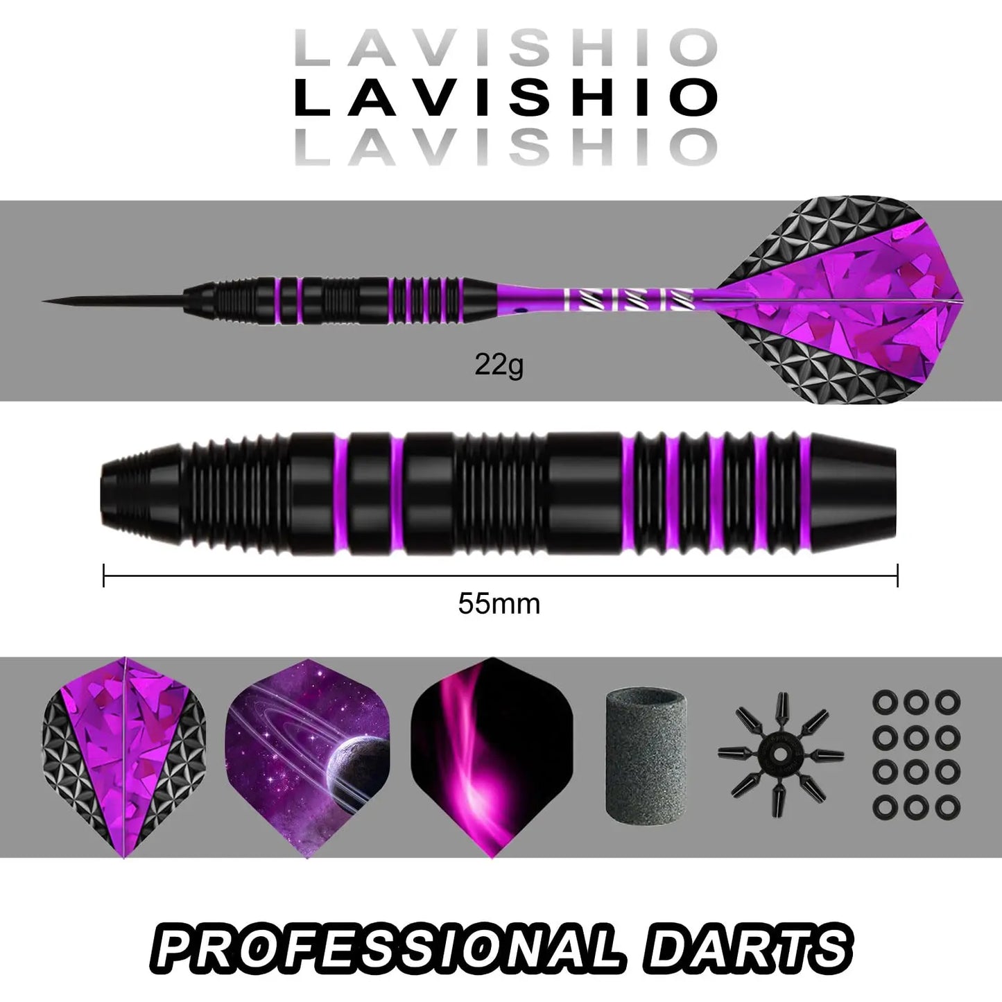 Dart Metal Tip Set 3 Aluminum Dart Shafts Steel Tip Dart Set