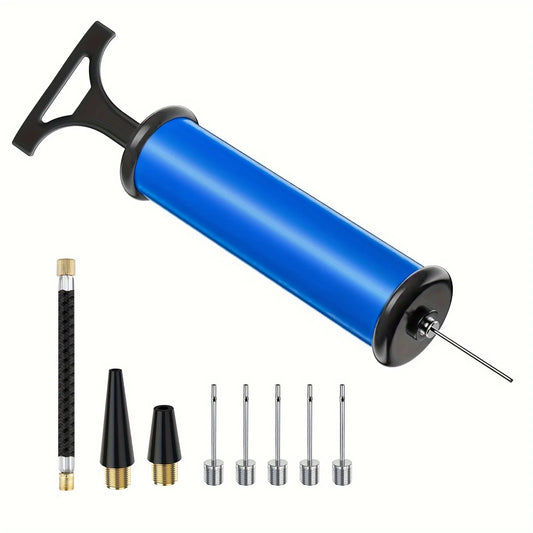 1 Pc Portable Multifunctional Ball Pump With Needle And Nozzle, Ball Inflator
