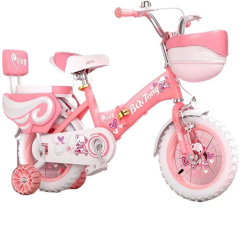 Children's Bicycle Girl 2-3-6-8-9 Years Old 12-18 Inch Baby's Stroller