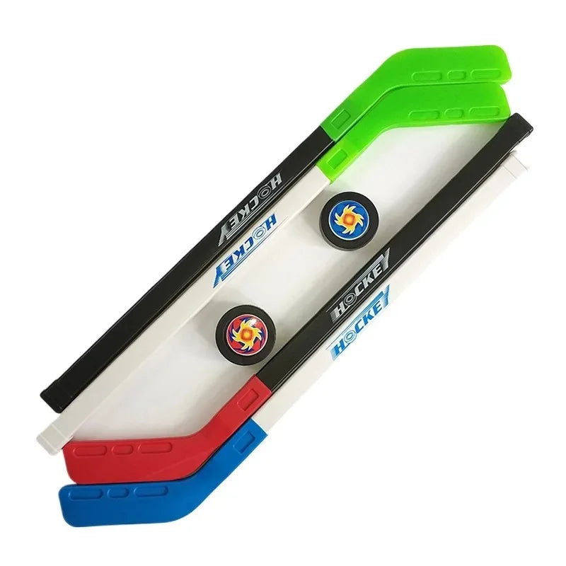 A Set Children's Toy Pulley Ice Hockey 72CM Plastic Hockey Stick Children's Outdoor Sports Toy