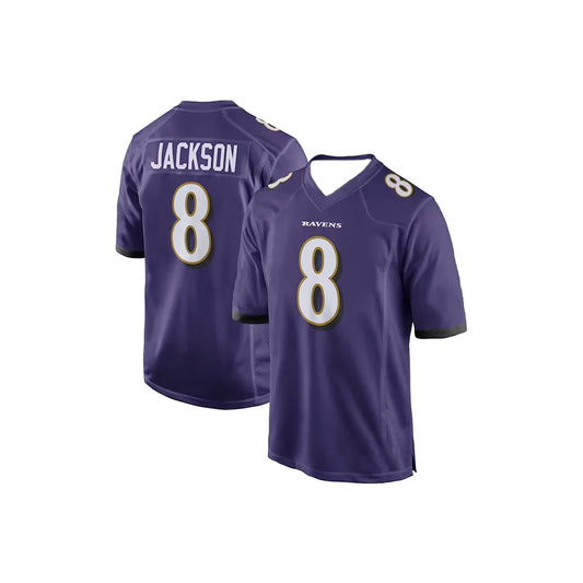24-25 Adult Baltimore American Football Jersey  Sportswear Ravens Jackson 8 Number