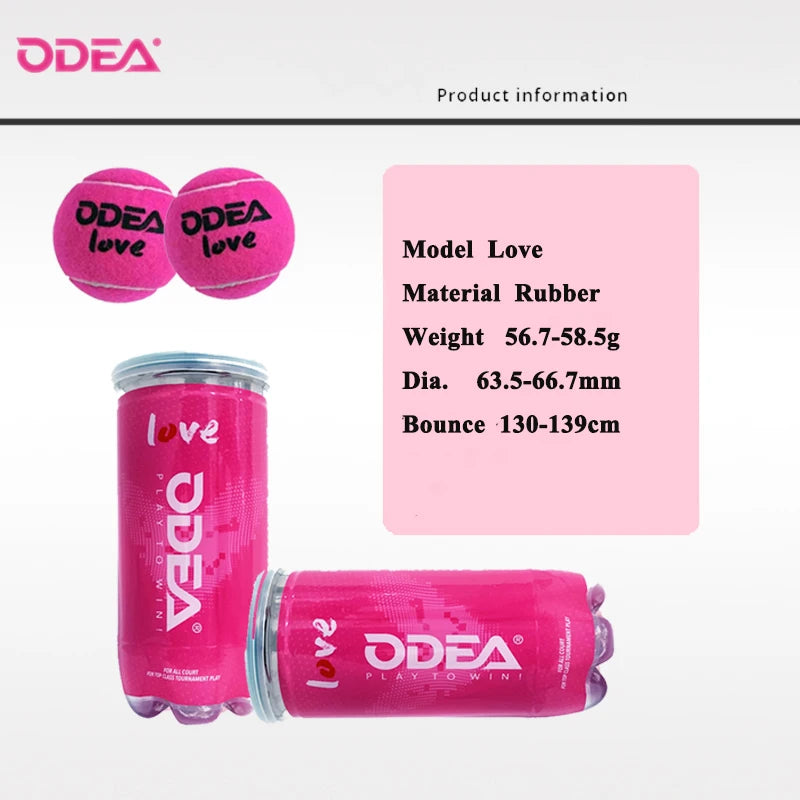 ODEA Professional Tennis Pink Training Ball 2 ball/barrel Match Balls