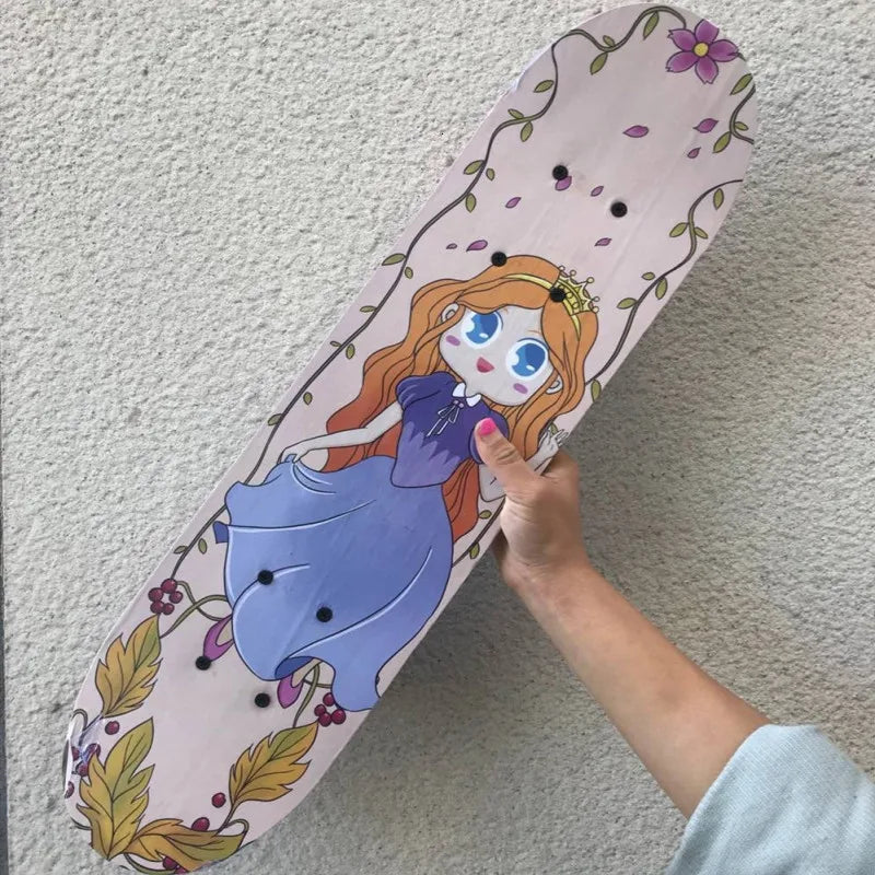 60CM Kids Skateboarding Cartoon Skateboard Dinosaur Spider Longboard Marple Double Rocker