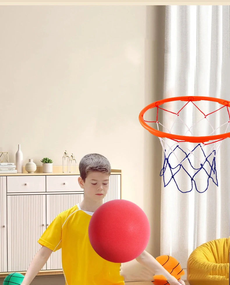 18/21/24CM Kids Bouncing Mute Basketball Squeezable Mute Bouncing Basketball