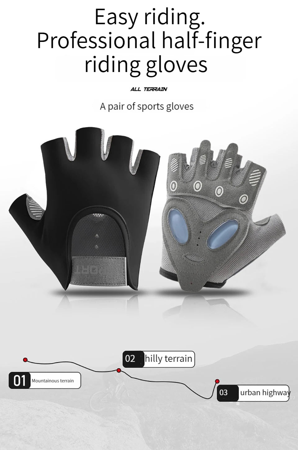 1 Pair Gym Body Building Training Fitness Gloves Sports Weight Lifting Exercise Slip-Resistant Gloves for Yoga Gloves