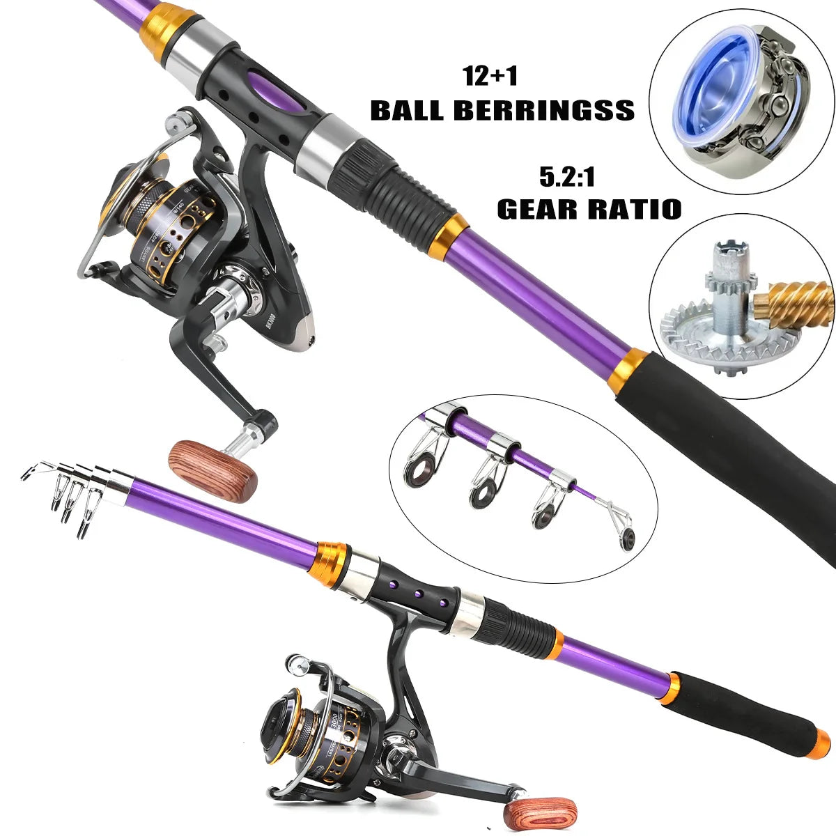 fishing gear full set of combination throwing rod