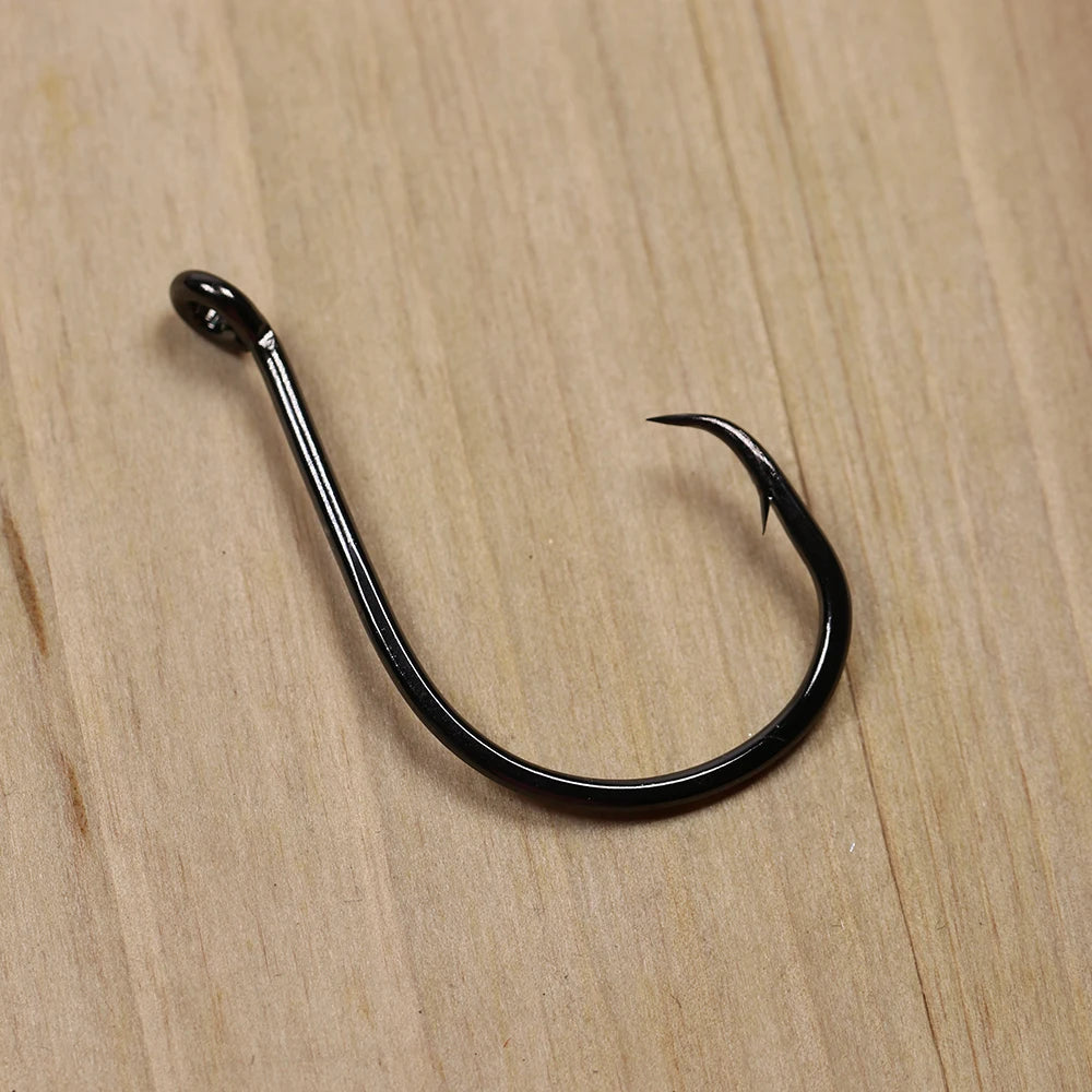 WIFREO 40PCS Fishing Accessories 3/0 5/0 6/0 7/0 8/0 Up Eye Circle Hook Saltwater Catfish