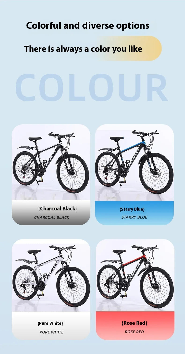 Adult Mountain Bike Bicycle Men and Women Mountain Variable Speed Bicycle