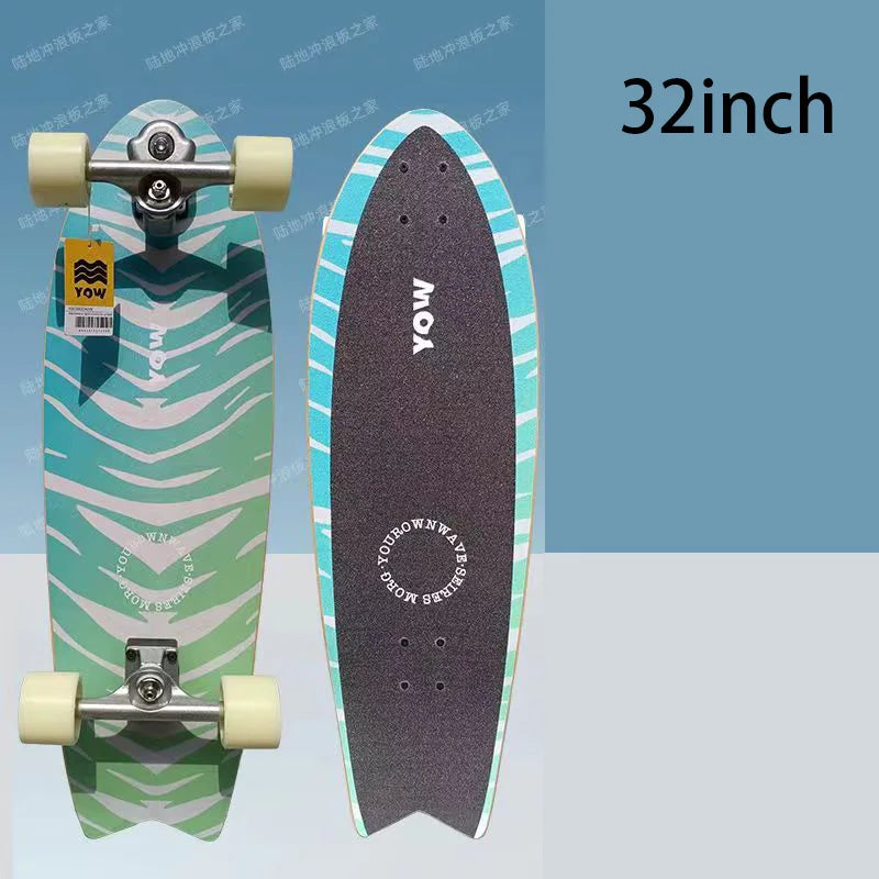 YOW land surf skateboard longboards whole kits good quality spring system branded with trucks wheels