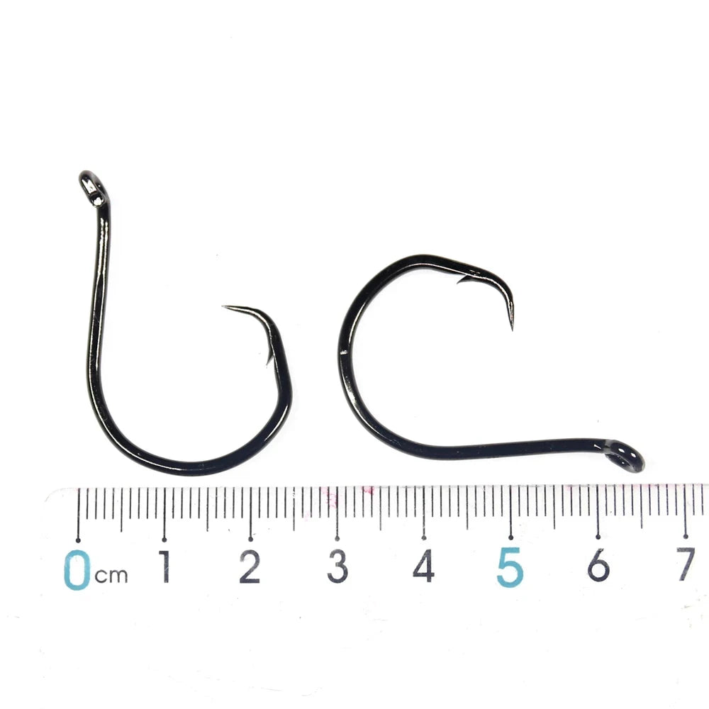 WIFREO 40PCS Fishing Accessories 3/0 5/0 6/0 7/0 8/0 Up Eye Circle Hook Saltwater Catfish
