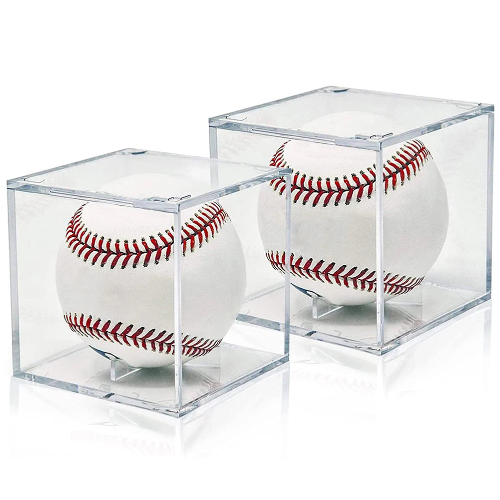 Clear Baseball Box Display Acrylic Transparent Baseball Organizer Case