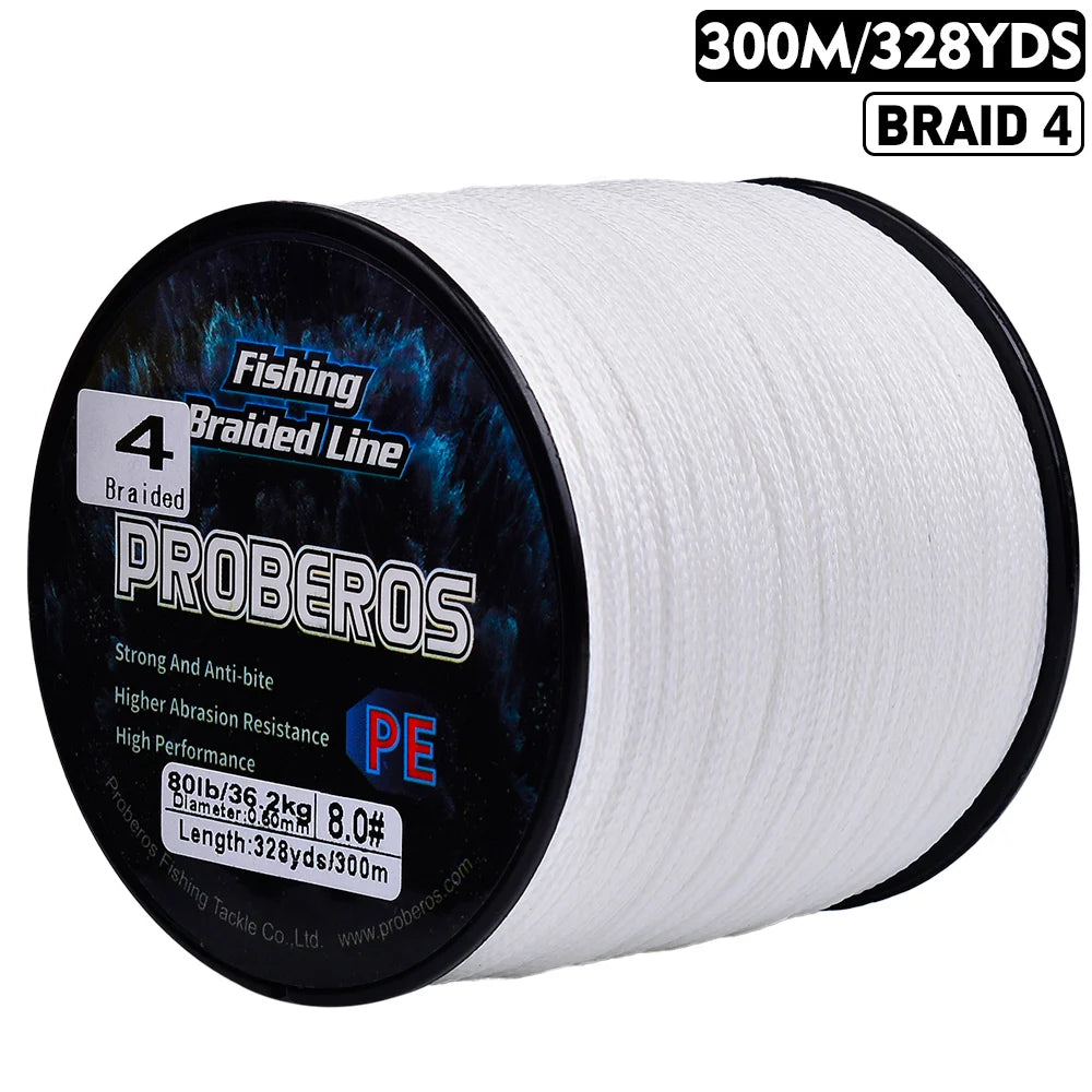 PROBEROS 300M 4 Strands Braided Multifilament Fishing Line