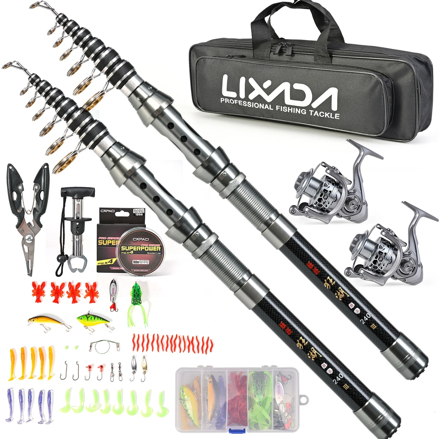 Fishing Pole Reel Combos Telescopic Fishing Rod Kit