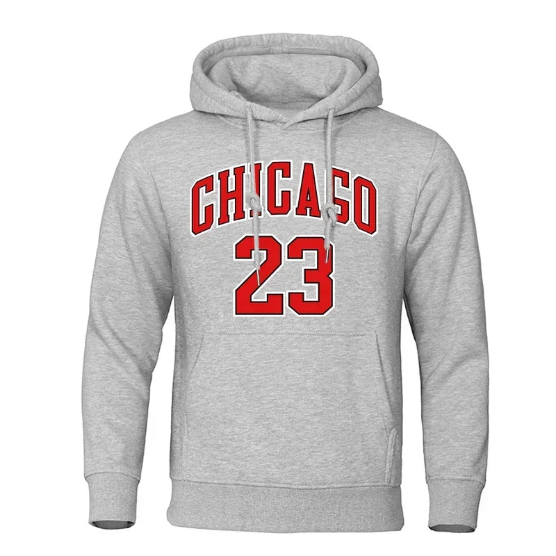 23  Number Pattern Hoodie Men Fashion Hip Hop Pullover Hoody