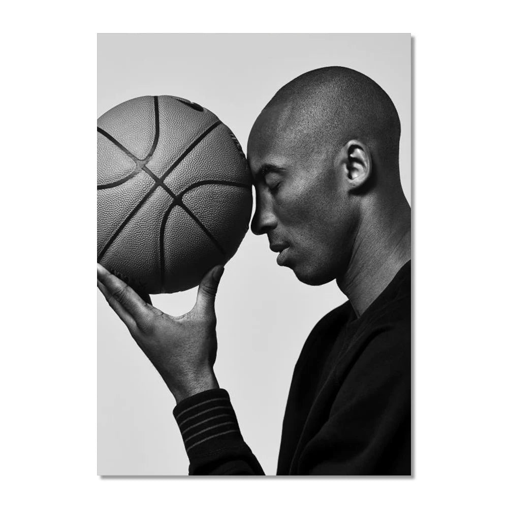 World Basketball Celebrities Wall Art Poster Dunk Mural Modern Home Decor Canvas