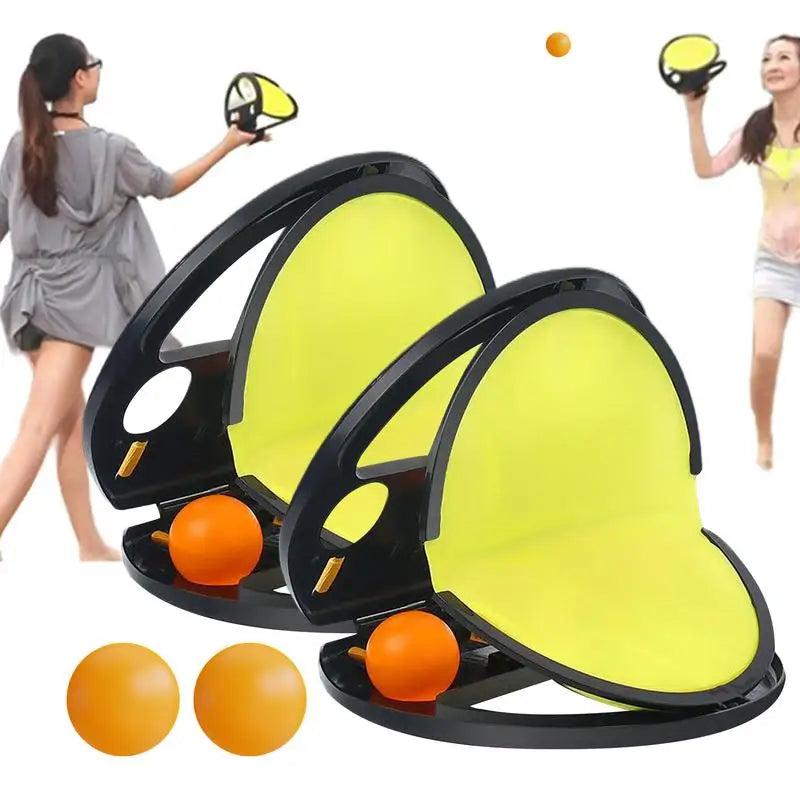 Paddle Ball Set Outdoor Throwing Catching Game Toys Toddler Activities 2 Players