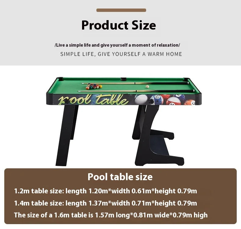 Children's Folding Wooden Pool Table Home Use Large Small