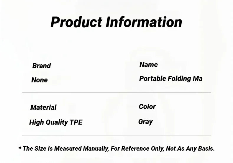 Foldable Yoga Mat Eco Friendly Tpe Folding Travel Fitness Exercise Double Sided Non-Slip For Pilates & Floor Workouts